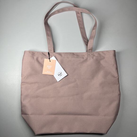 Herschel Supply Co. Mica Tote Zippered Shoulder Bag Carry All Travel Ash Rose - Picture 2 of 8